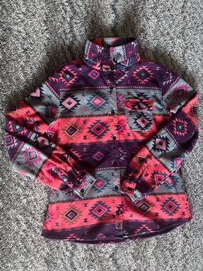 Legendary Whitetails Southwest Fleece Button Up Jacket Women’s Large Western
